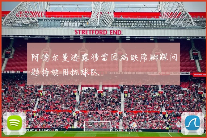 阿德尔曼透露穆雷因病缺席脚踝问题持续困扰球队